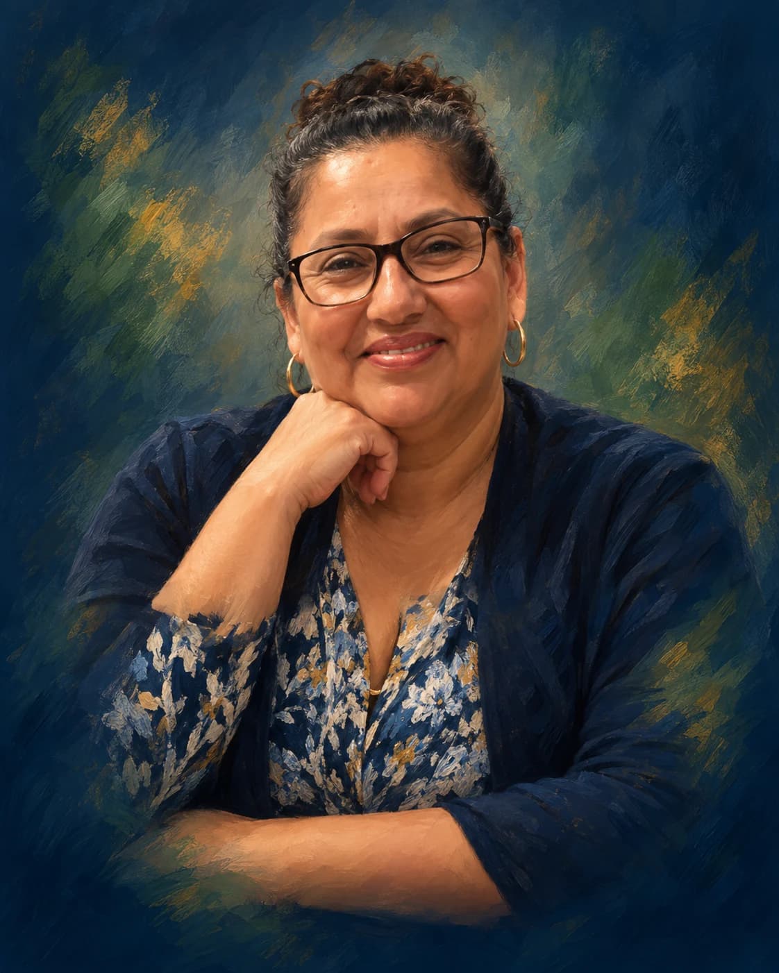 A hand-painted portrait of Salito, whose legacy inspired Salito's Cleaning Services